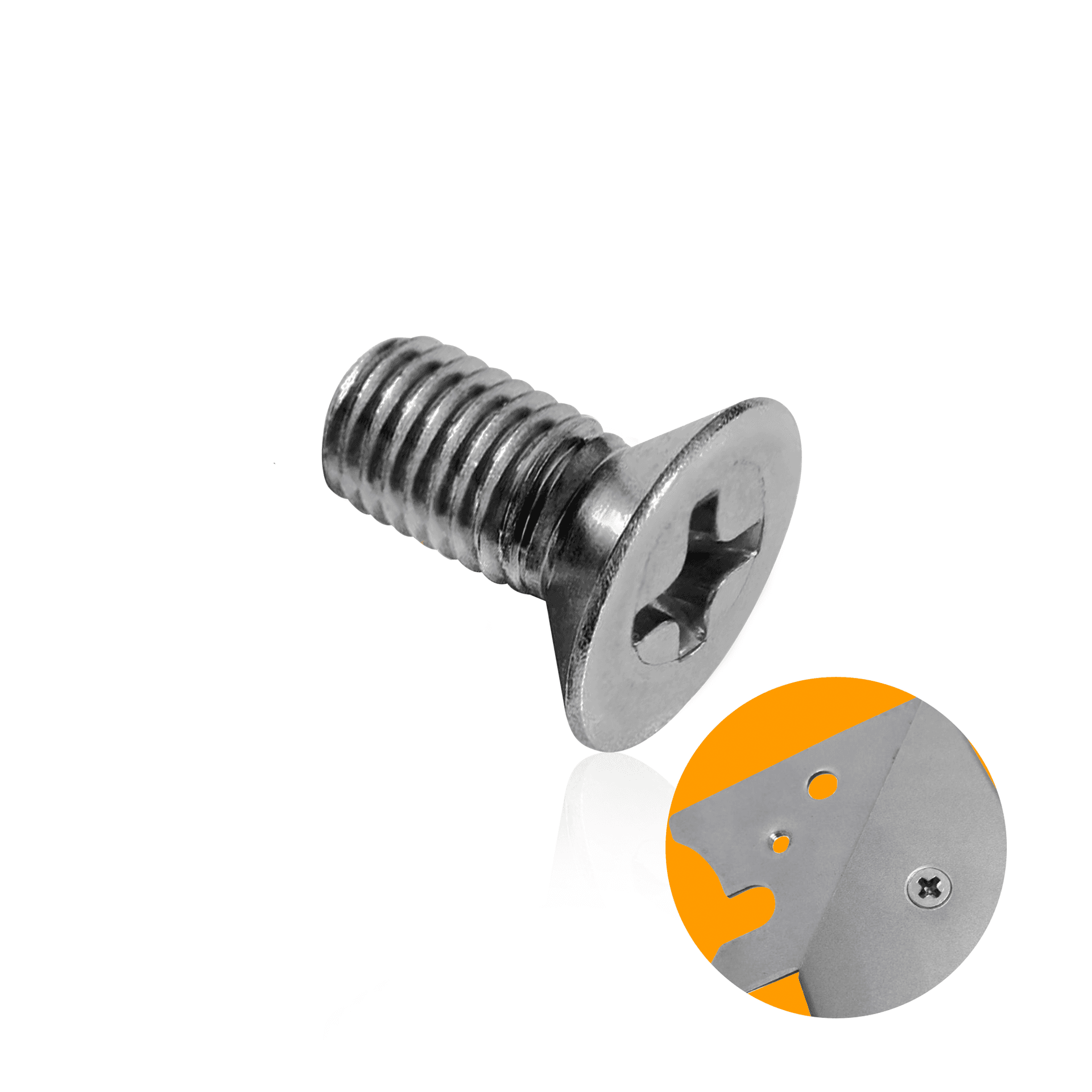 Parafuso Esquadreta Ch Phs M4x8mm Zinco Branco Cx 500