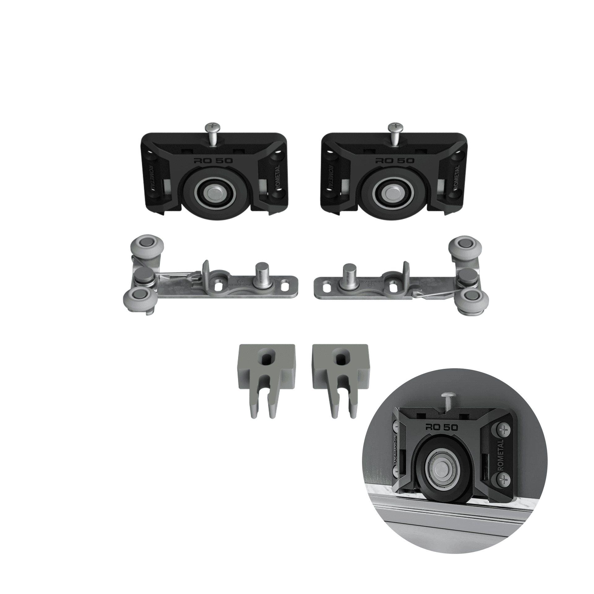 Kit Sistema Para Porta de Correr Ro-504025or