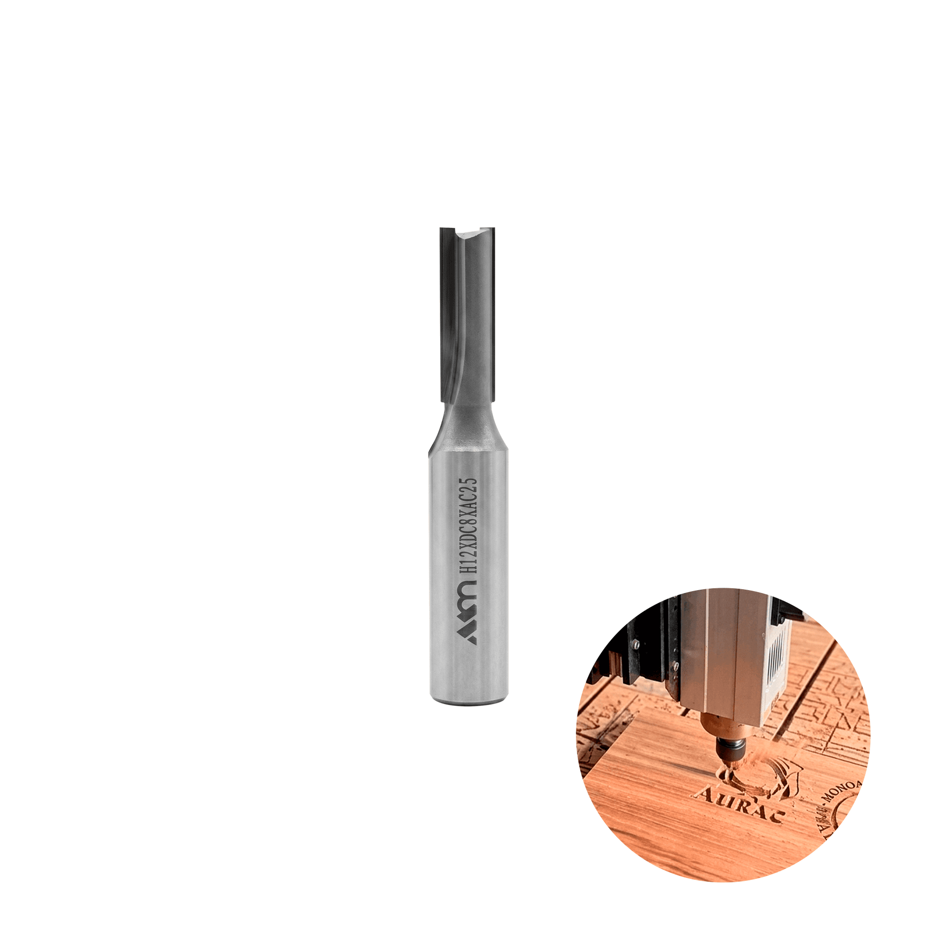 Fresa Reta Mk Haste 12mm Corte 8 X 25 Mm