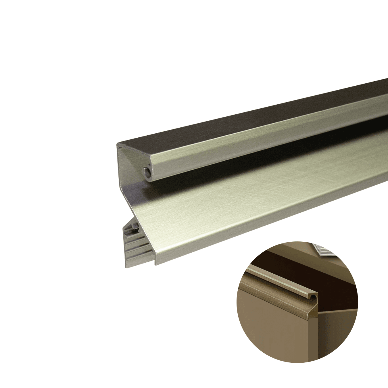 Perfil Puxador Em Inox Mate de 18 Mm Rm337 Rometal