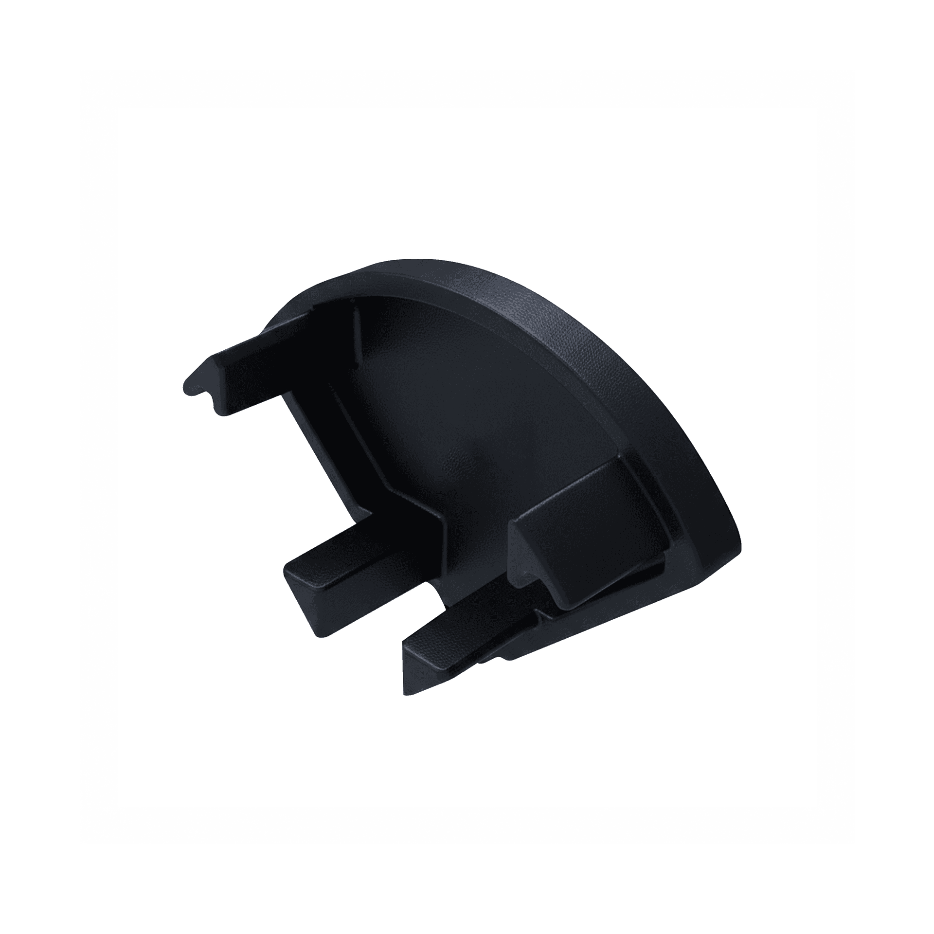 Ponteira Preto Fosco Para Perfil Led Baixo de Embutir Pe330 Rometal