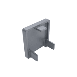 Ponteira Cromo Acetinado Para Perfil Led Alto de Embutir Pe329 Rometal