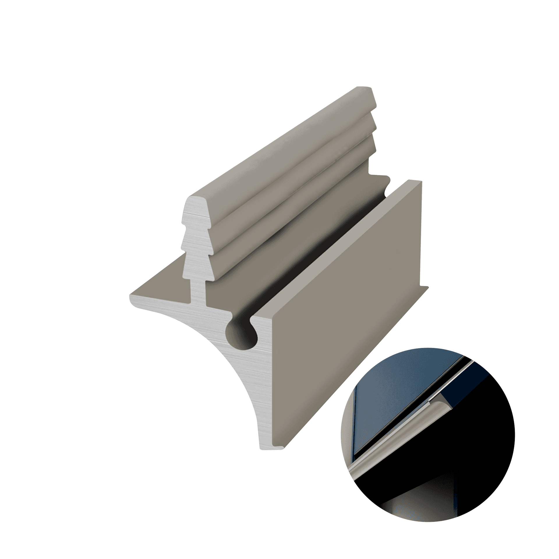 Perfil Puxador Inox Matte Escuro 18 Mm Rm250 Rometal