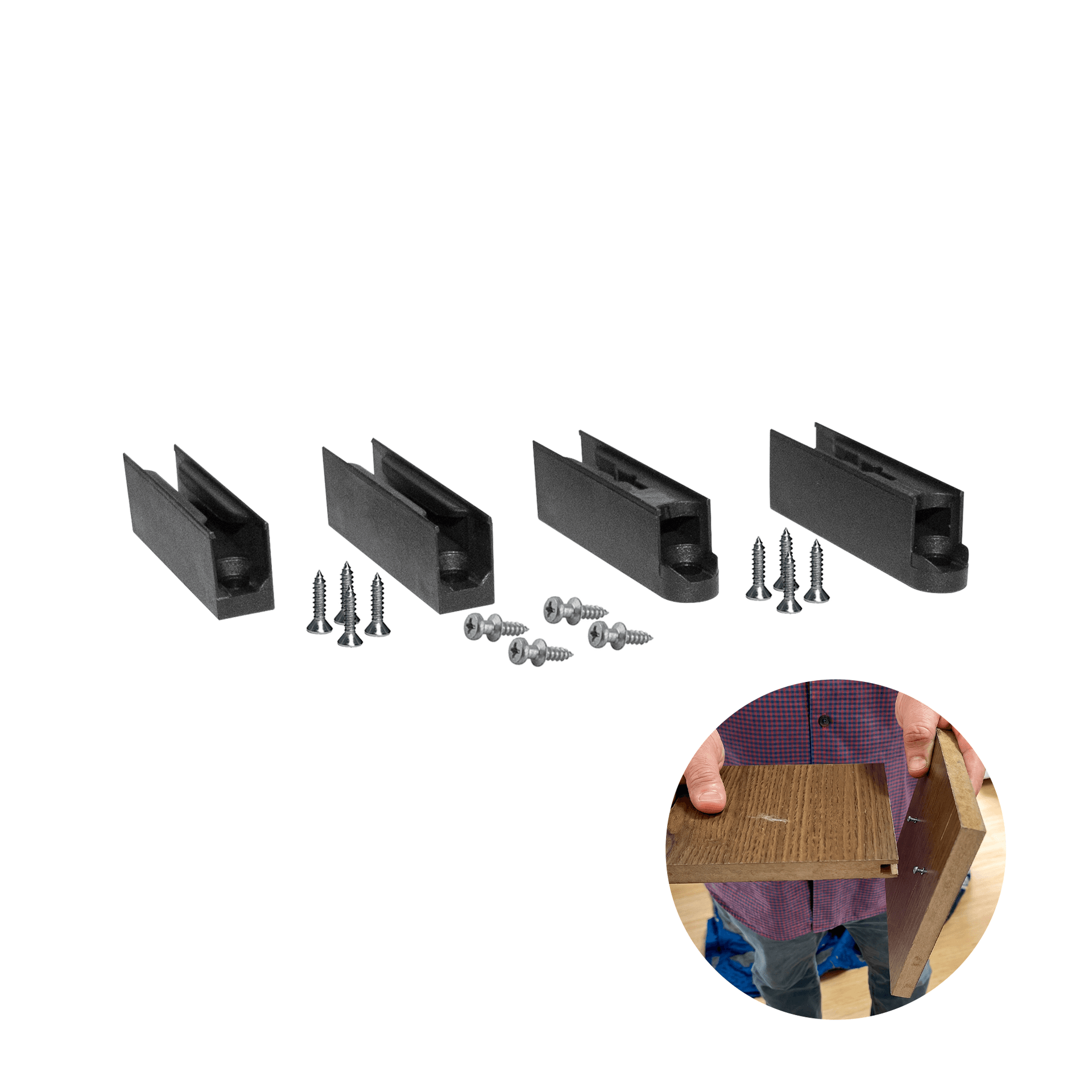 Conjunto Suporte Invisivel Traseiro/frontal Para Aluminio