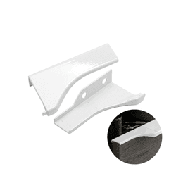 Ponteira Puxador Facetato Branco Brilhante de 18mm Pe183 Rometal