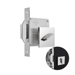 Fechadura Porta de Correr Banheiro Roseta Quadrada Cromado