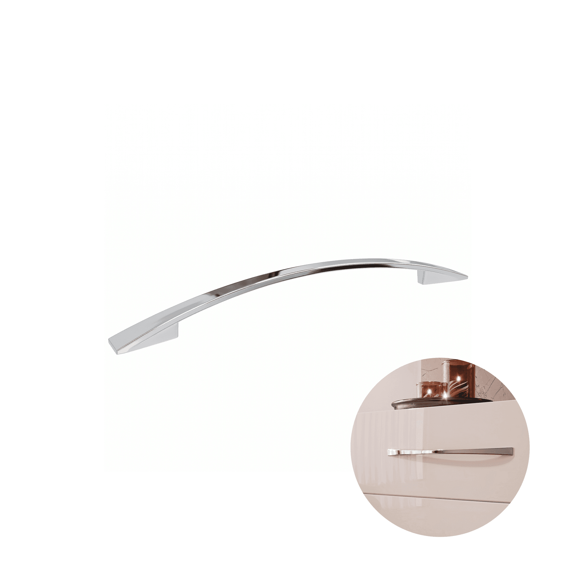 Puxador Arco Sonico Il2092 Furação 288mm Cromado Italy