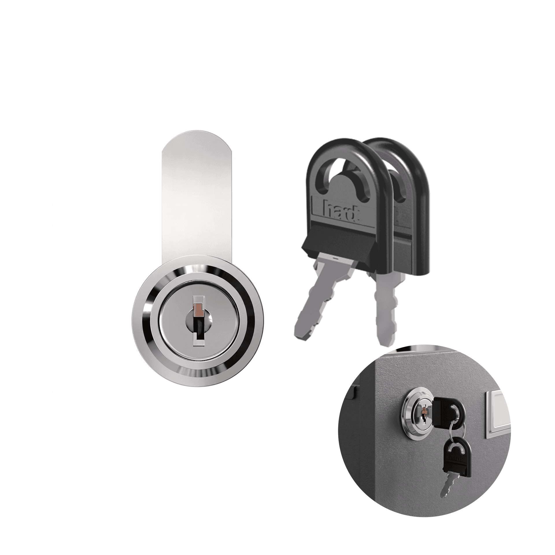 Fechadura Retrátil Para Arquivo Com Lingueta Curva 49mm