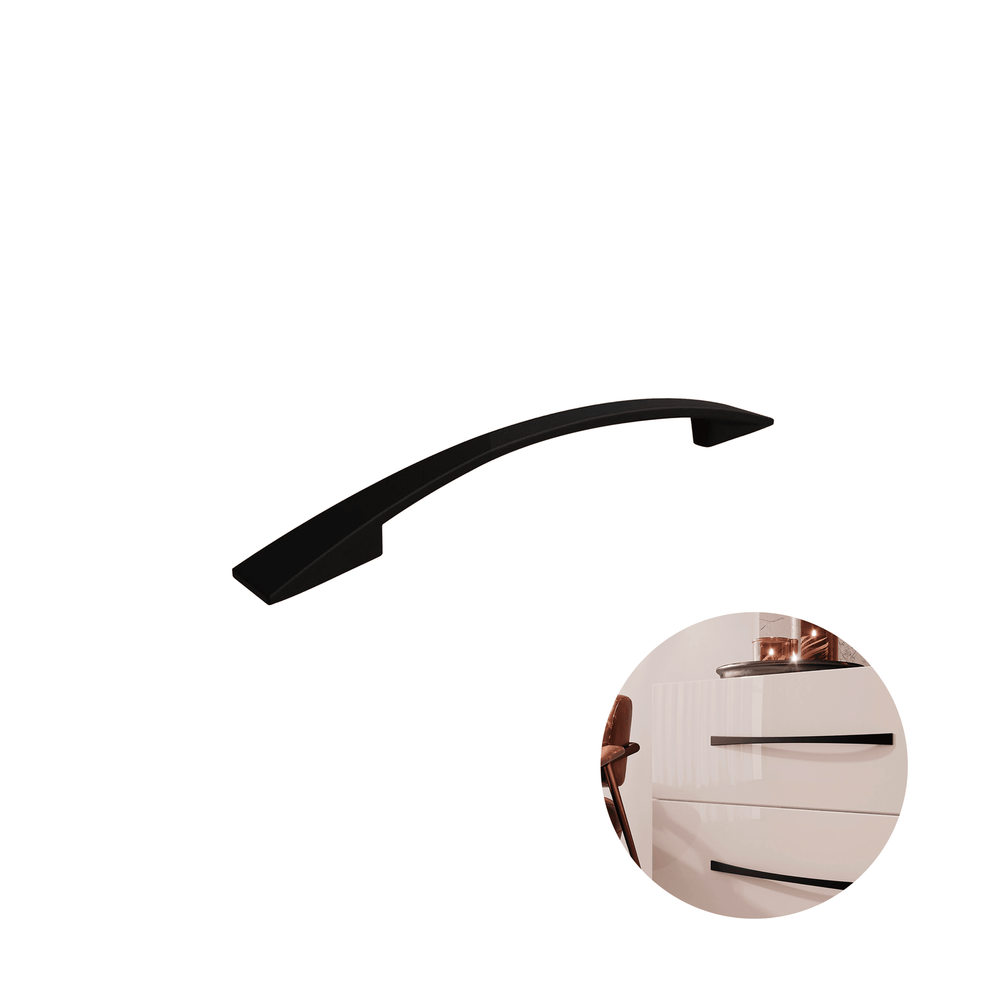 Puxador Arco Sonico Preto Il2092 Furação 64mm