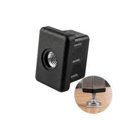 Ponteira Retangular Metalon 30x20 Porca 1/4 Preto