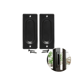 Concha Media Latão Para Janelas E Portas 1 Par Cor Preto