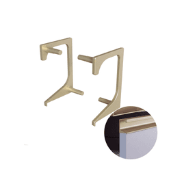 Ponteira Puxador Champanhe Claro Inox 15 Mm Pe176
