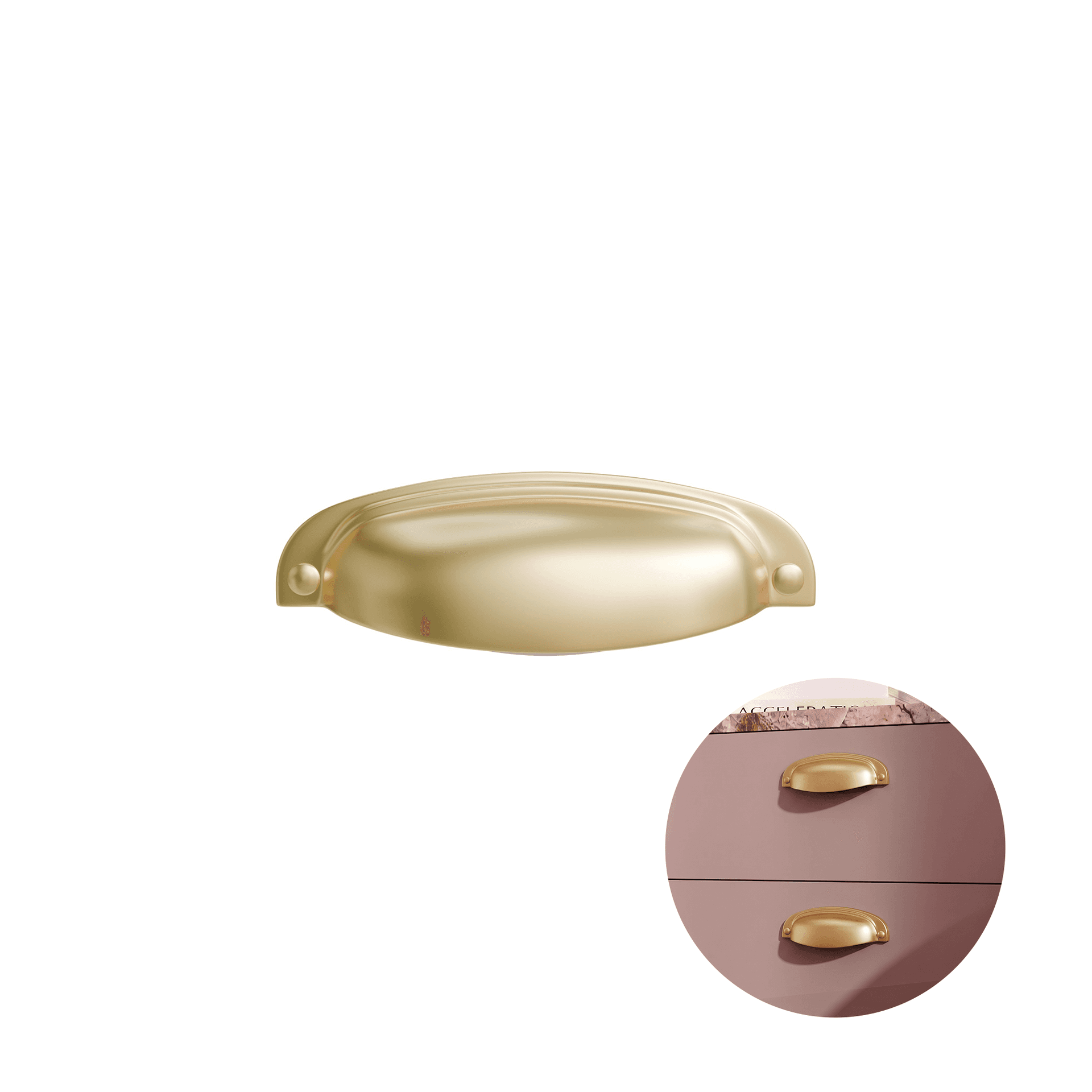 Puxador Concha Dourado Fosco 96mm Vivaro115