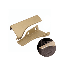Ponteira Puxador Facetato Dourado Fosco 15 Mm Pe183