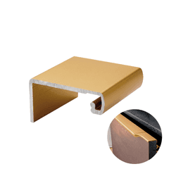 Perfil Puxador Facetato Dourado Rm183 Rometal