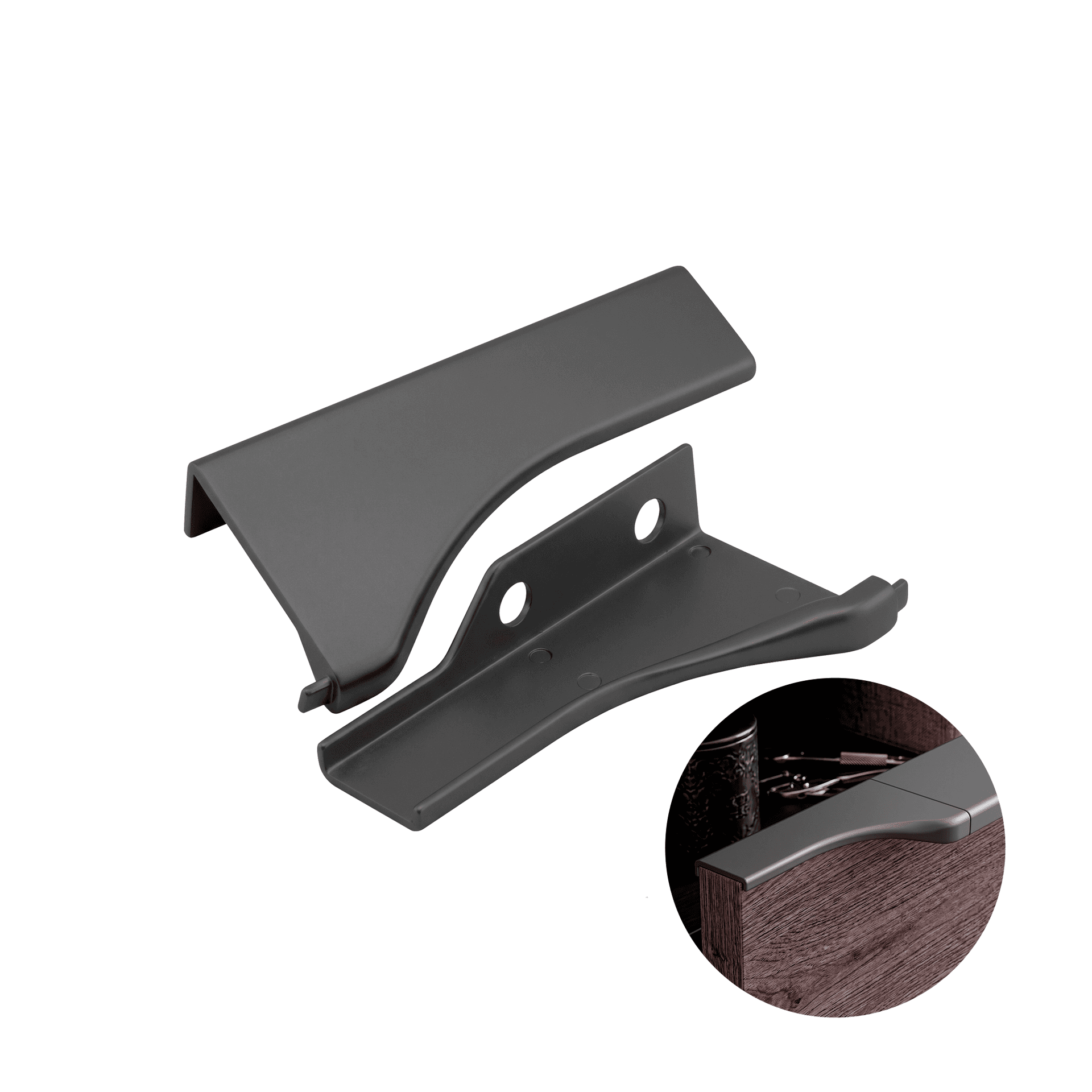 Ponteira Puxador Facetato Titânio 15 Mm Pe183