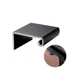 Perfil Puxador Facetato Titânio Fosco Rm183 Rometal