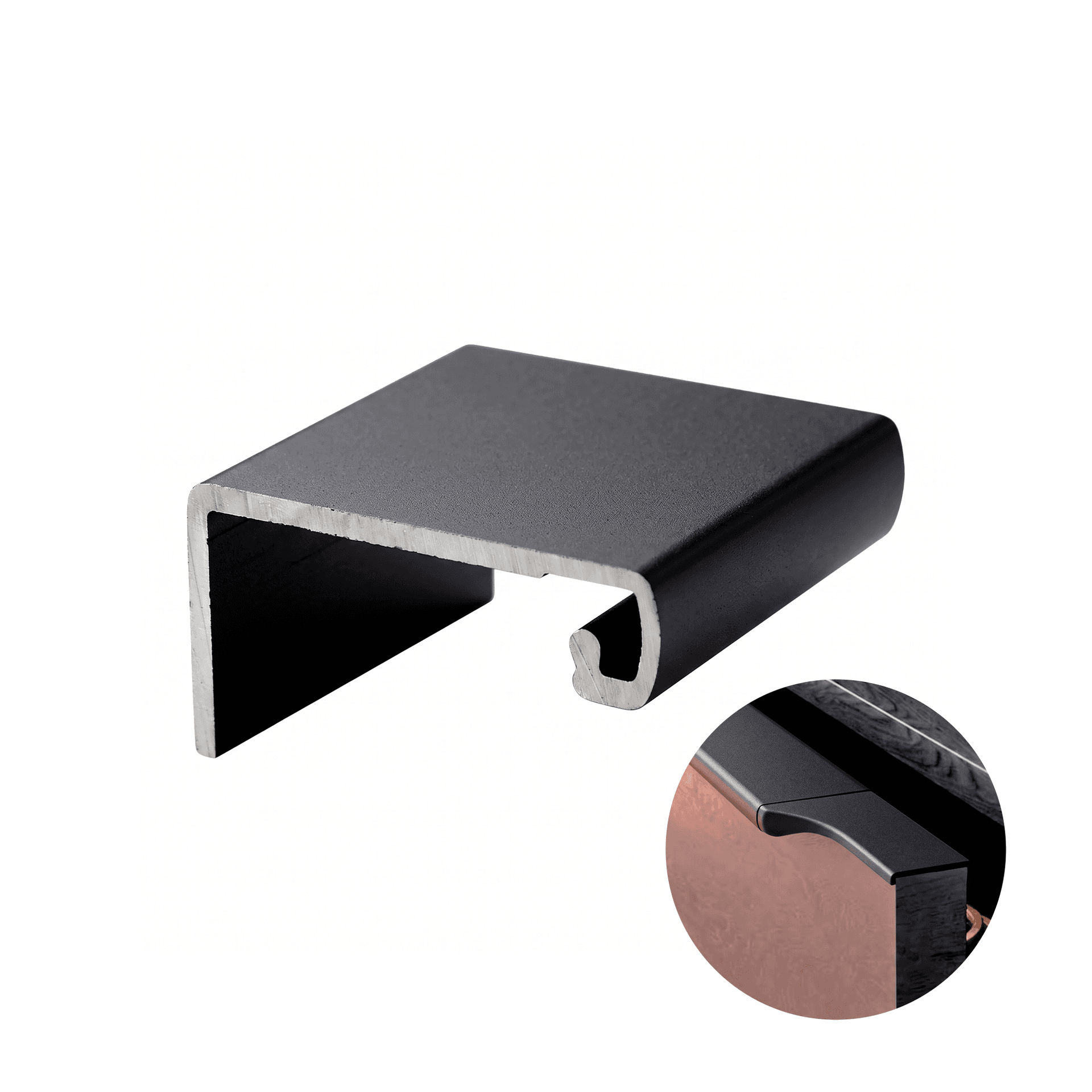 Perfil Puxador Facetato Titânio Fosco Rm183 Rometal